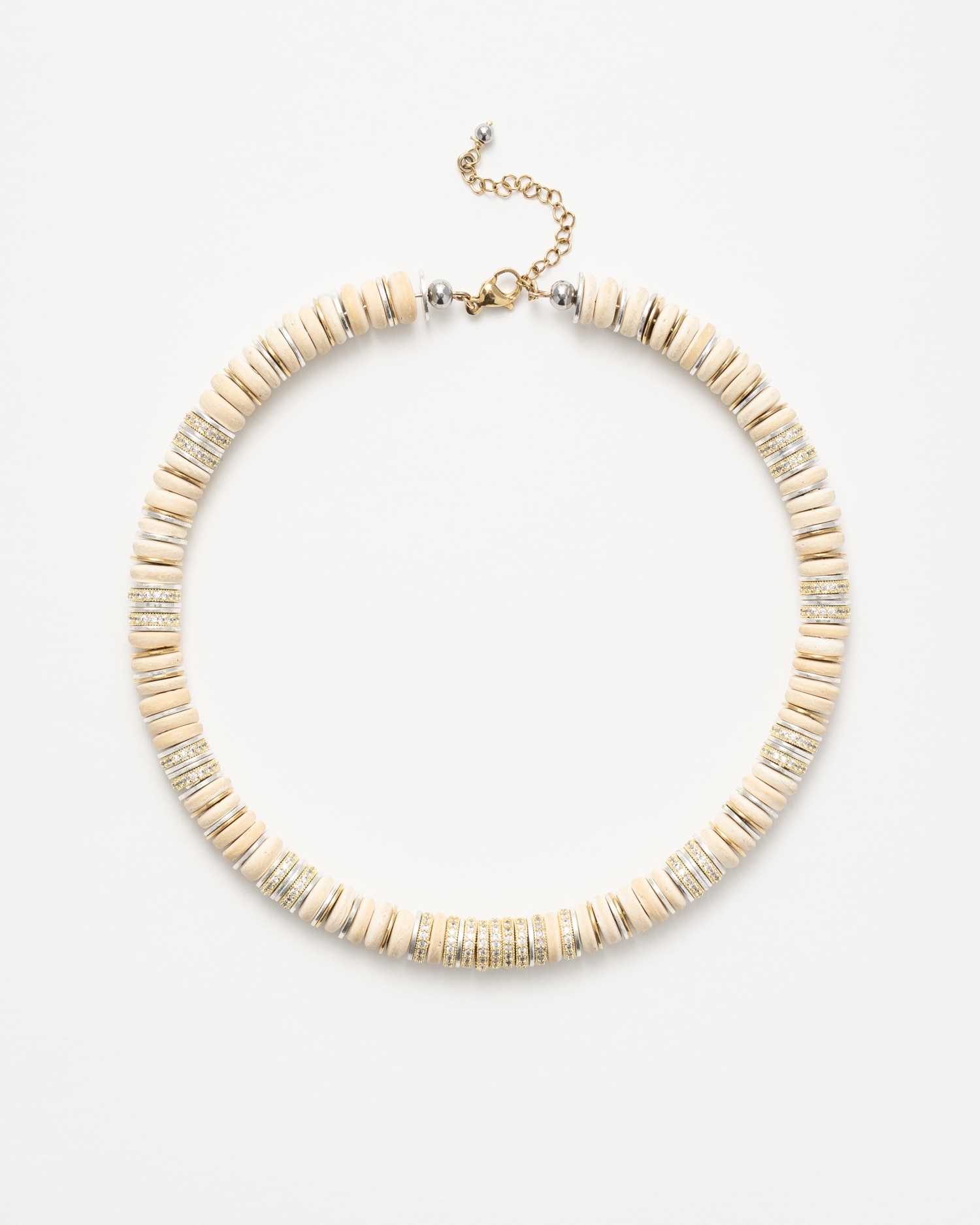 Collier Rondelle Beige
